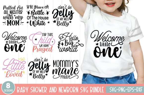 Baby Shower Graphics for T-Shirt Designs