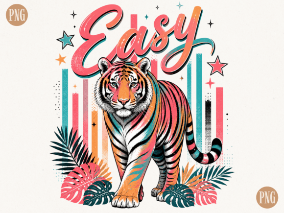 Easy Tiger Retro Graphics for T-Shirt Designs