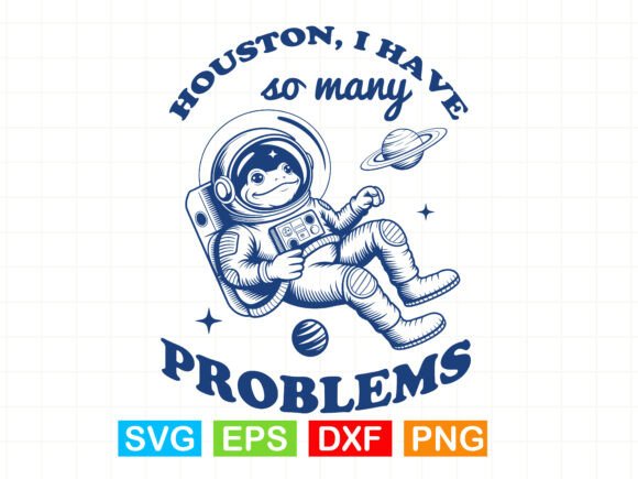 Funny Frog Astronaut Graphics for T-Shirt Designs