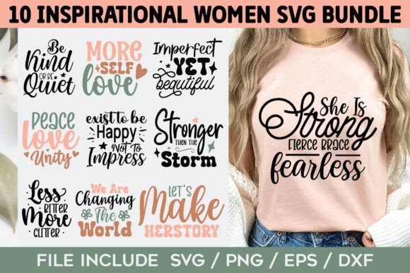 Inspirational Women SVG Bundle: Graphics for T-Shirt Designs