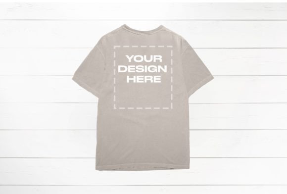 Ivory Comfort Colors Mockup Back 1717: T-Shirts & Graphics