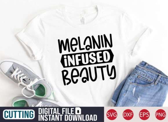 Melanin Infused Beauty Graphics for T-Shirt Designs