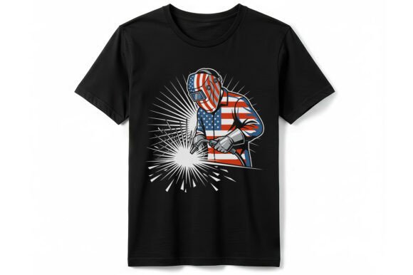 Patriotic Welder Graphics & T-Shirt Designs