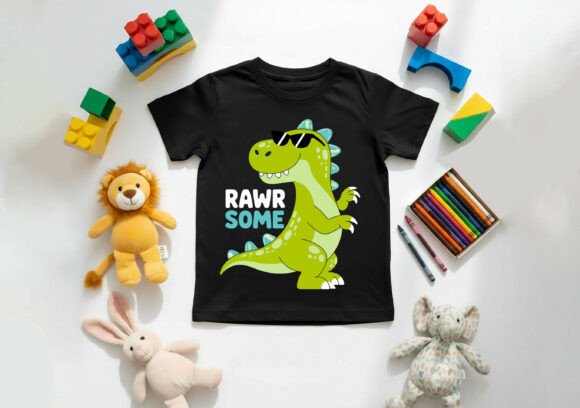 Rawr Some Cute Dinosaur Kids T-Shirt Graphics Review